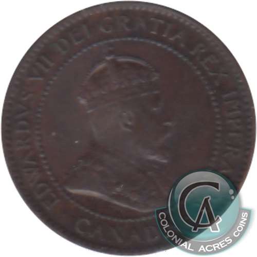 1907H Canada 1-cent EF-AU (EF-45) $