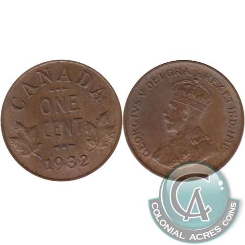 1932 Canada 1-cent EF-AU (EF-45)