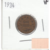 1934 Canada 1-cent Very Fine (VF-20)