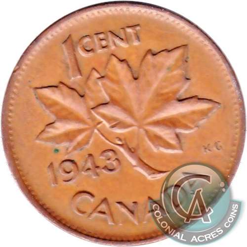 1943 Canada 1-cent EF-AU (EF-45)