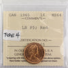 1965 LgBds Ptd 5 (Type 4) Canada 1-cent ICCS Certified MS-64 Red
