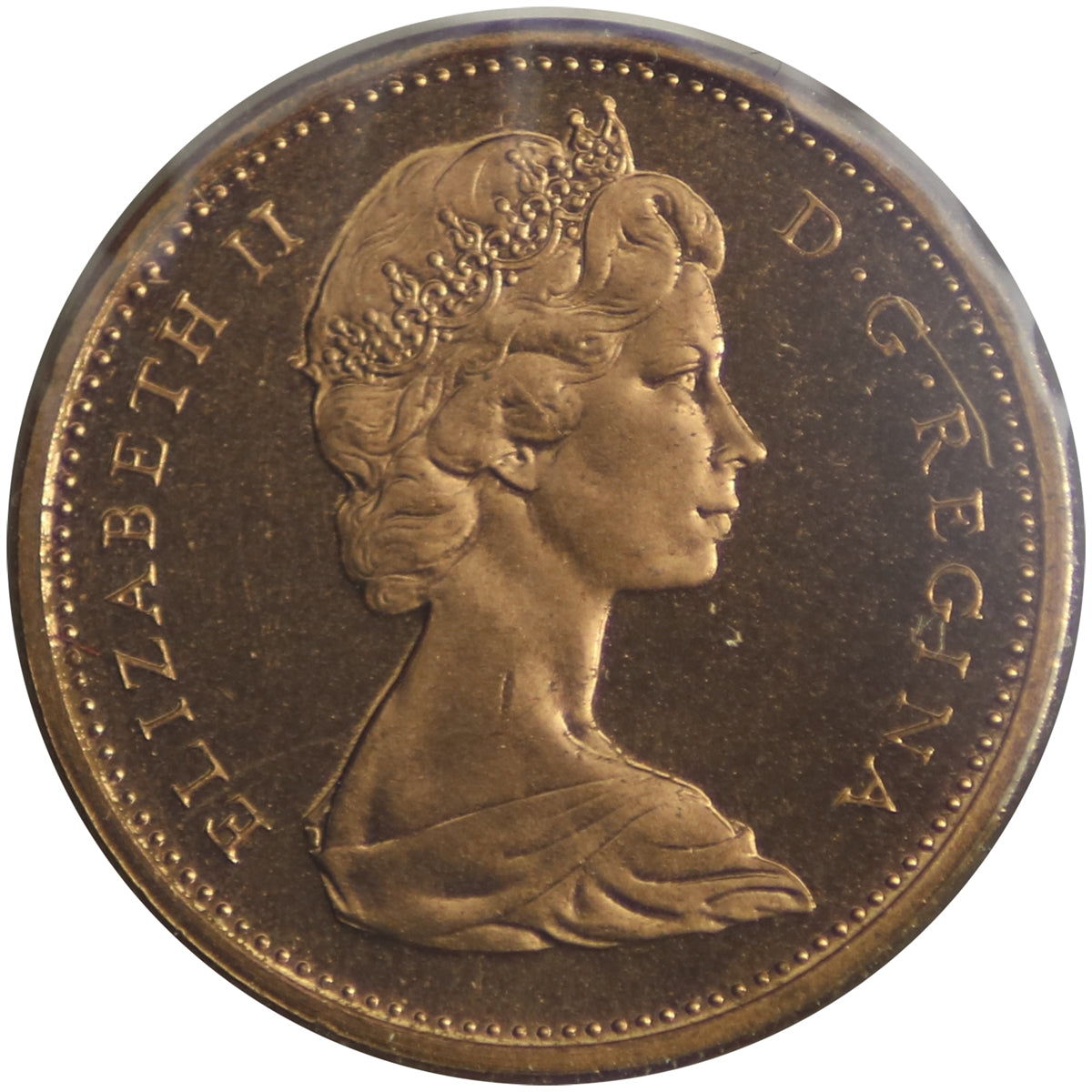 1965 Var. 2 Canada 1-cent Proof Like (SB, B5)