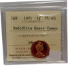 1971 Canada 1-cent ICCS Certified PL-65 Red; Ultra Heavy Cameo