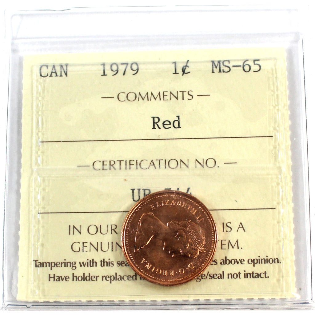 1979 Canada 1-cent ICCS Certified MS-65 Red
