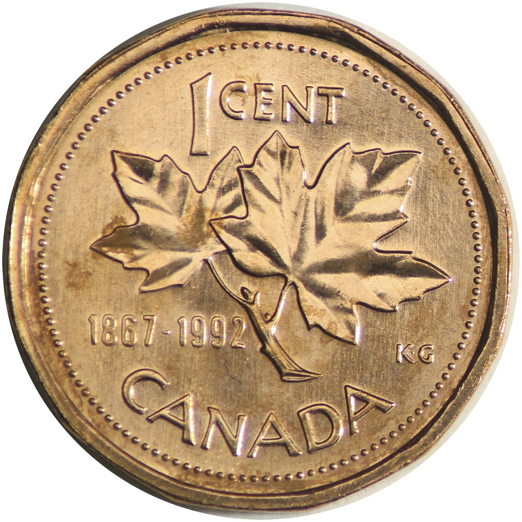 1992 Canada 1-cent Brilliant Uncirculated (MS-63)