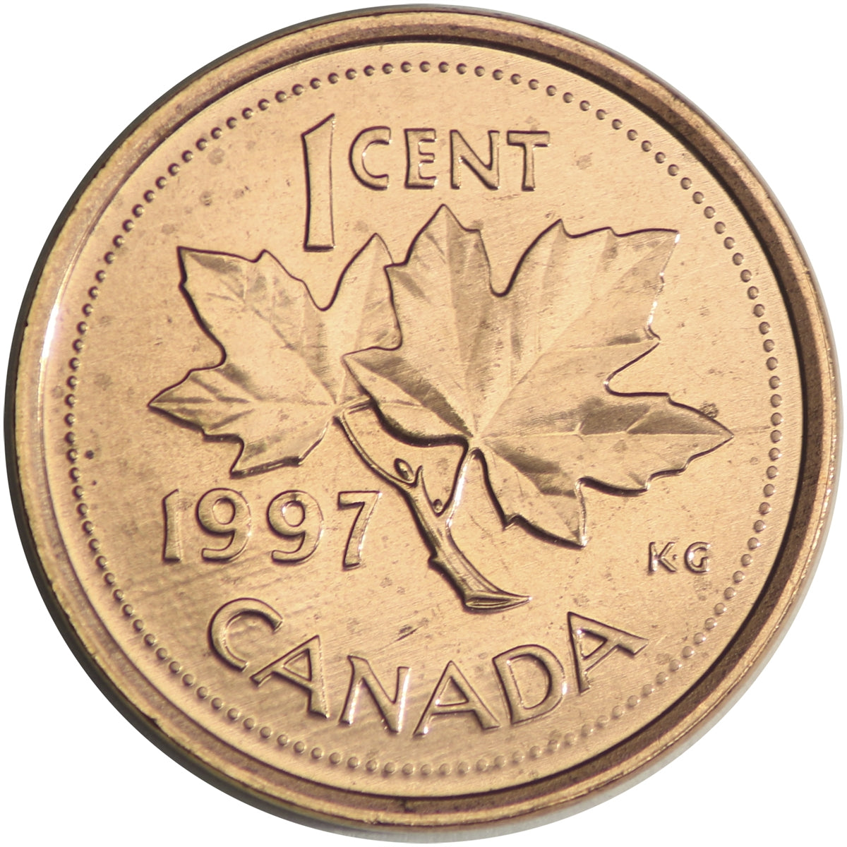 1997 Canada 1-cent Brilliant Uncirculated (MS-63)