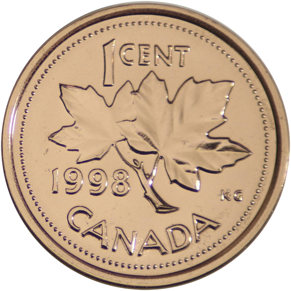 1998 Canada 1-cent Proof Like