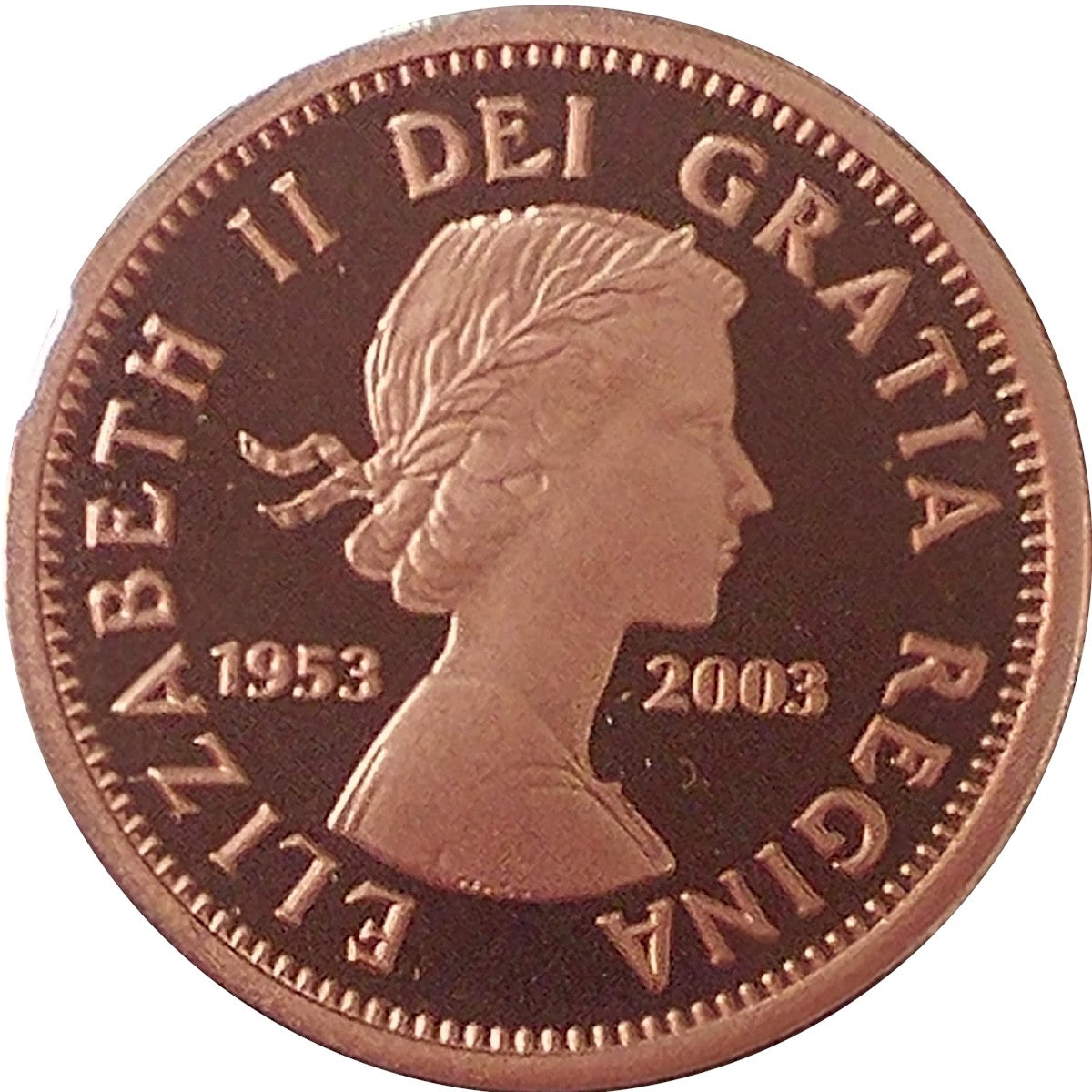 2003 Coronation (1953-2003) Canada 1-cent Proof