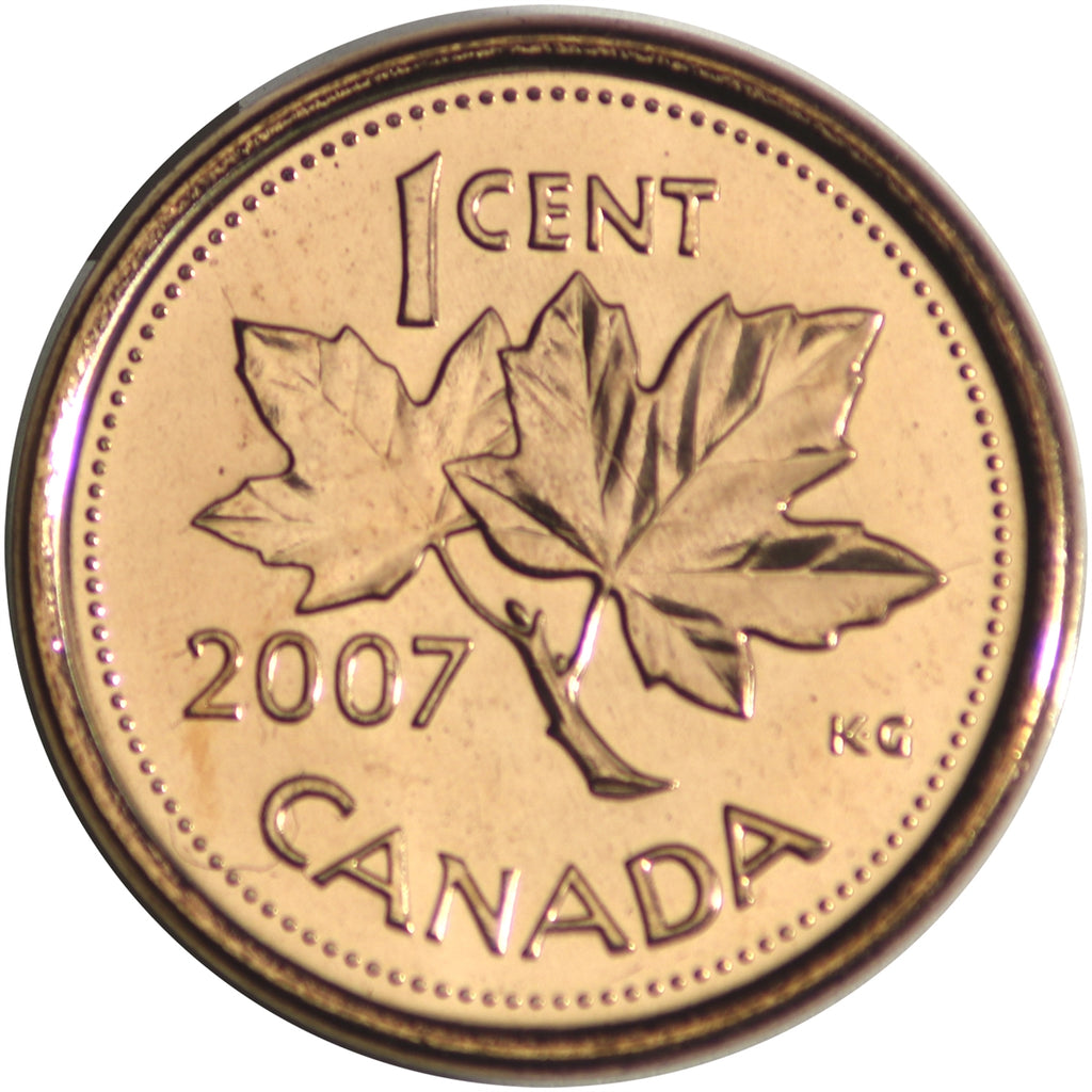 2007 Magnetic Canada 1-cent Brilliant Uncirculated (MS-63)