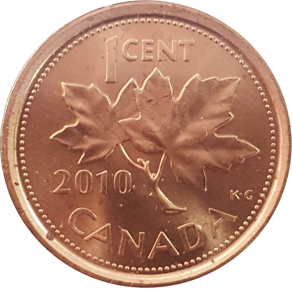 2010 Non Magnetic Canada 1-cent Brilliant Uncirculated (MS-63)