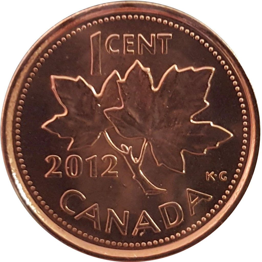 2012 Non Magnetic Canada 1-cent Brilliant Uncirculated (MS-63)