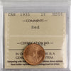 1935 Canada 1-cent ICCS Certified MS-64 Red (XZL 564)