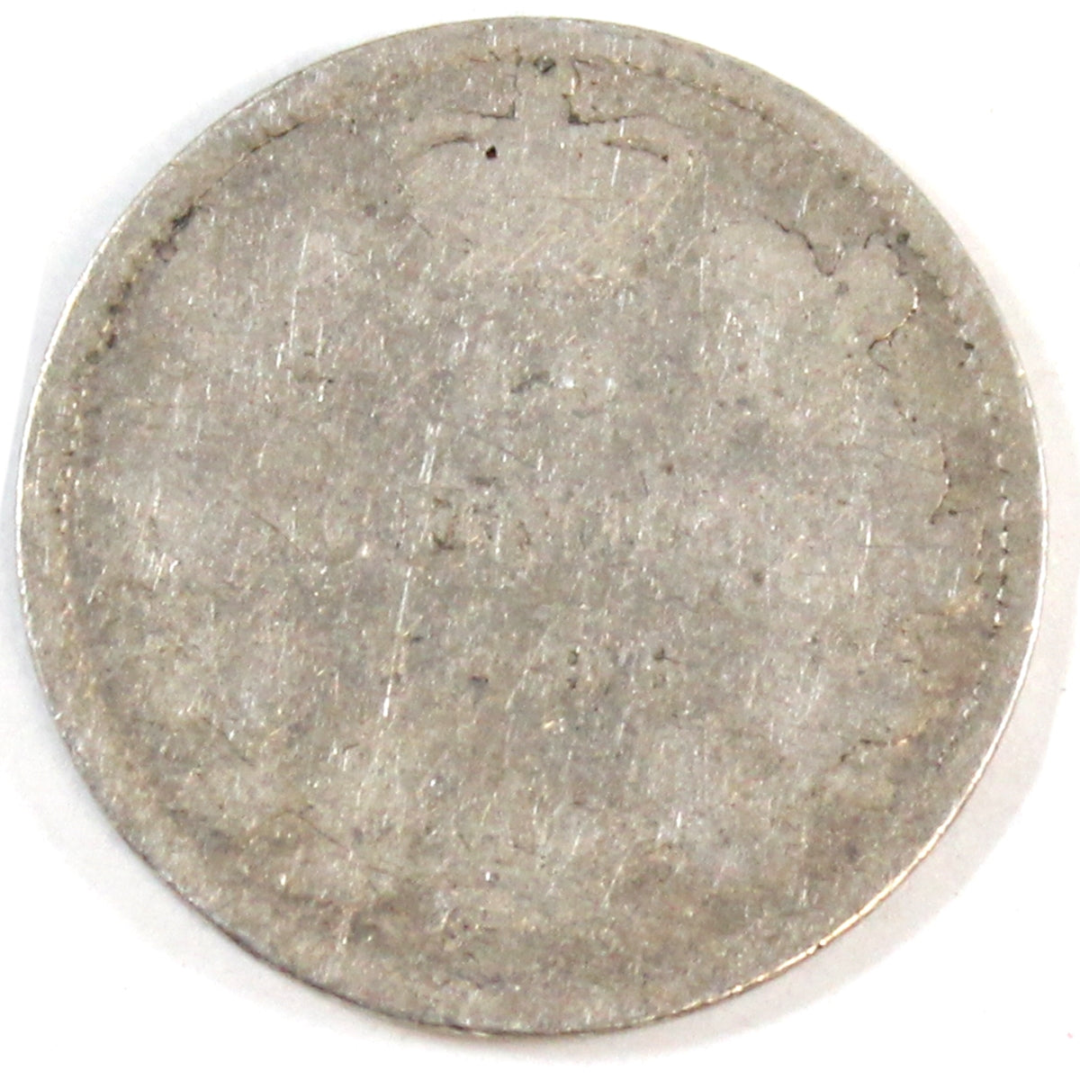 1896 Obv. 5 Canada 10-cents Good (G-4)