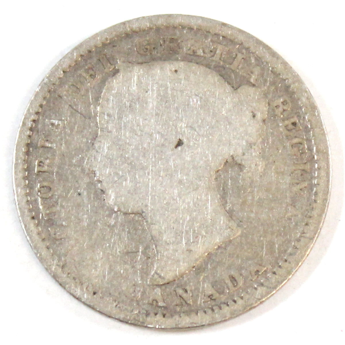 1896 Obv. 5 Canada 10-cents Good (G-4)