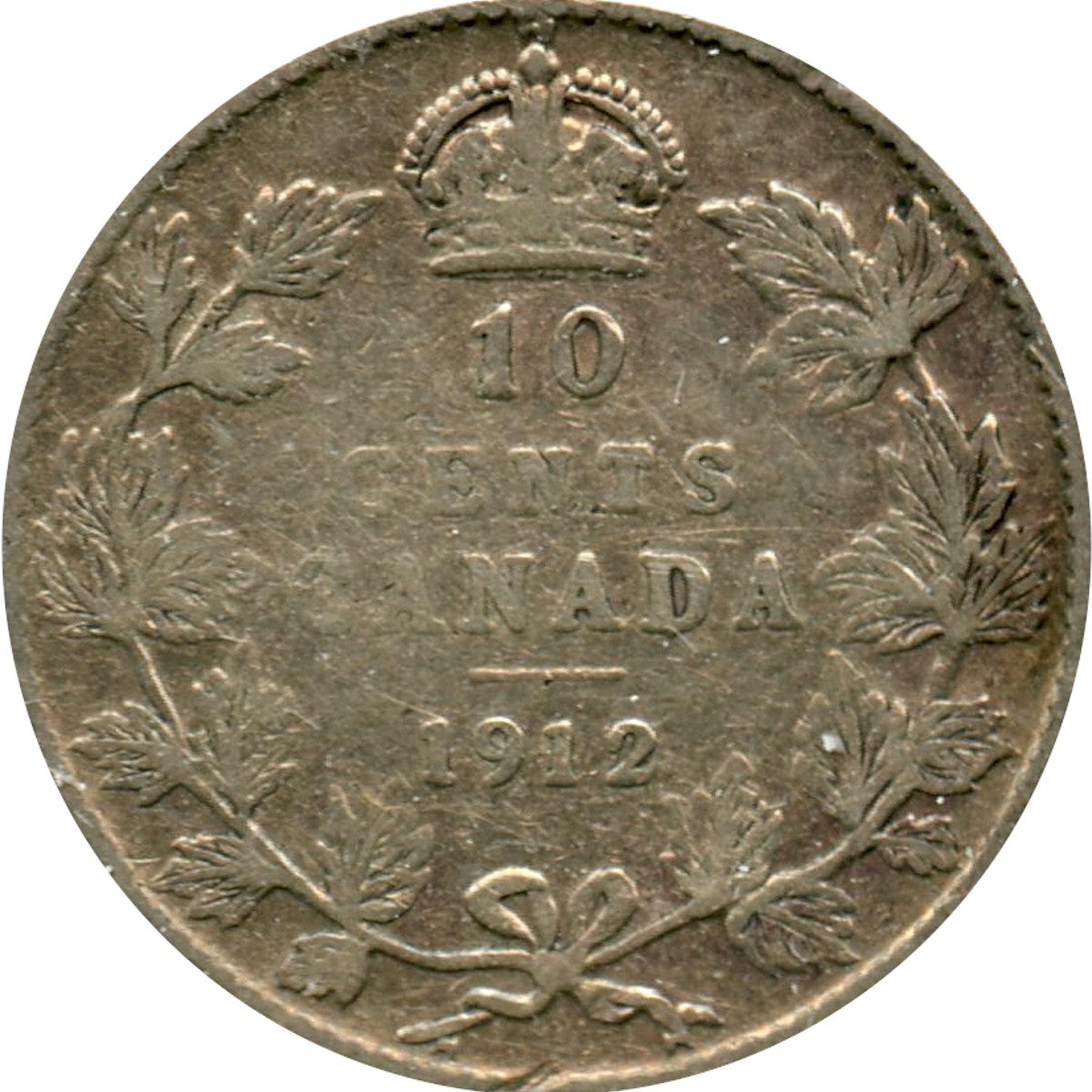 1912 Canada 10-cents F-VF (F-15)
