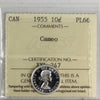 1955 Canada 10-cents ICCS Certified PL-66 Cameo