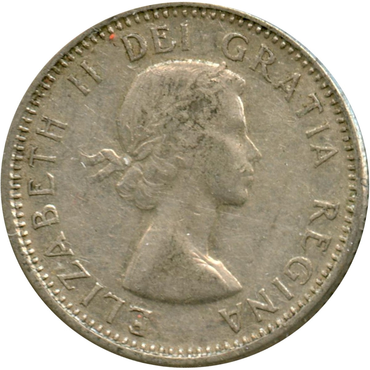 1957 Canada 10-cents Circulated