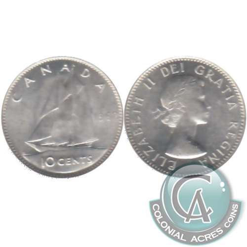 1962 Canada 10-cents Uncirculated (MS-60)