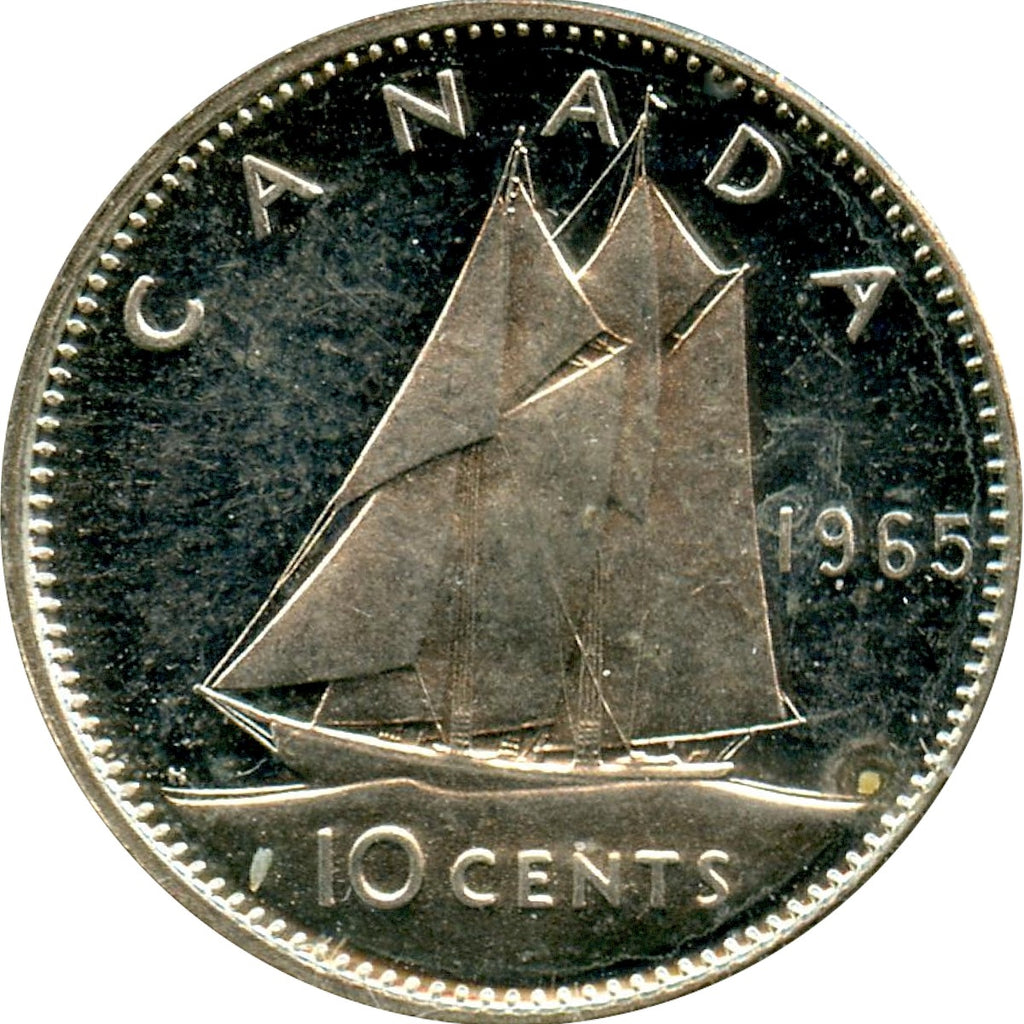 1965 Canada 10-cents Brilliant Uncirculated (MS-63)