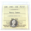 1965 Canada 10-cents ICCS Certified PL-67 Heavy Cameo