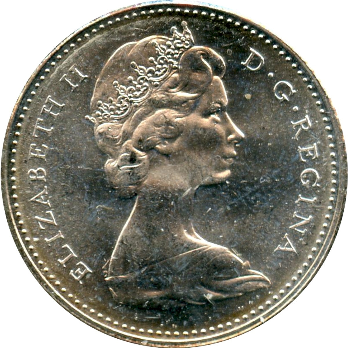 1967 Canada 10-cents Brilliant Uncirculated (MS-63)
