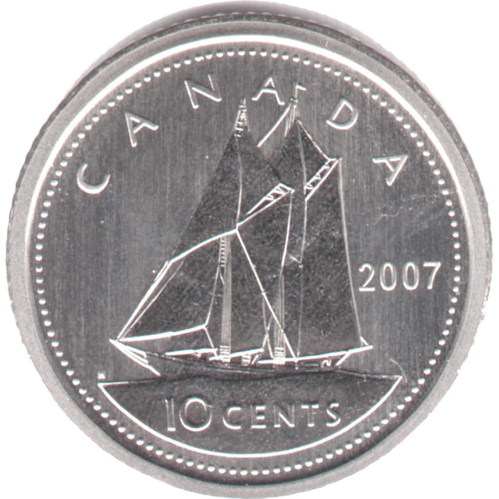 2007 Curved 7 Canada 10-cents Specimen