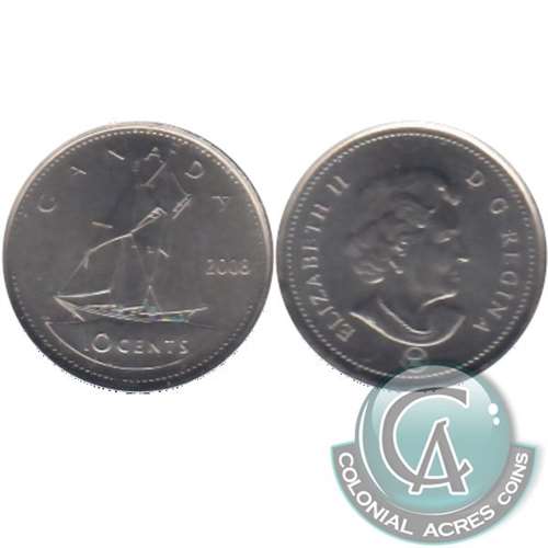 2008 Canada 10-cent Brilliant Uncirculated (MS-63)