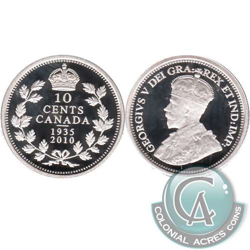 2010 (1935-2010) Canada 10-cent Silver Proof