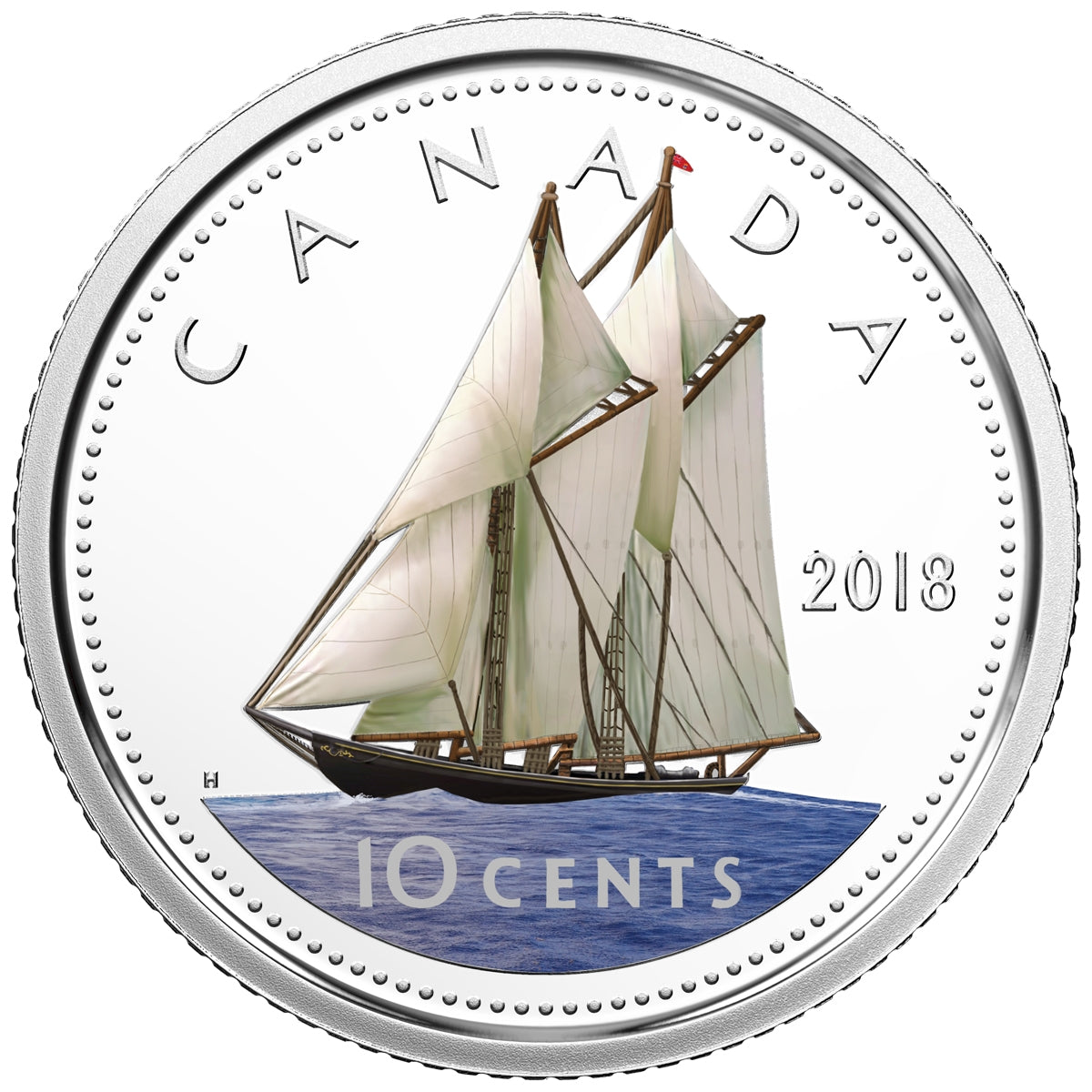 2018 Canada 10-cents Coloured Silver Proof (No Tax)