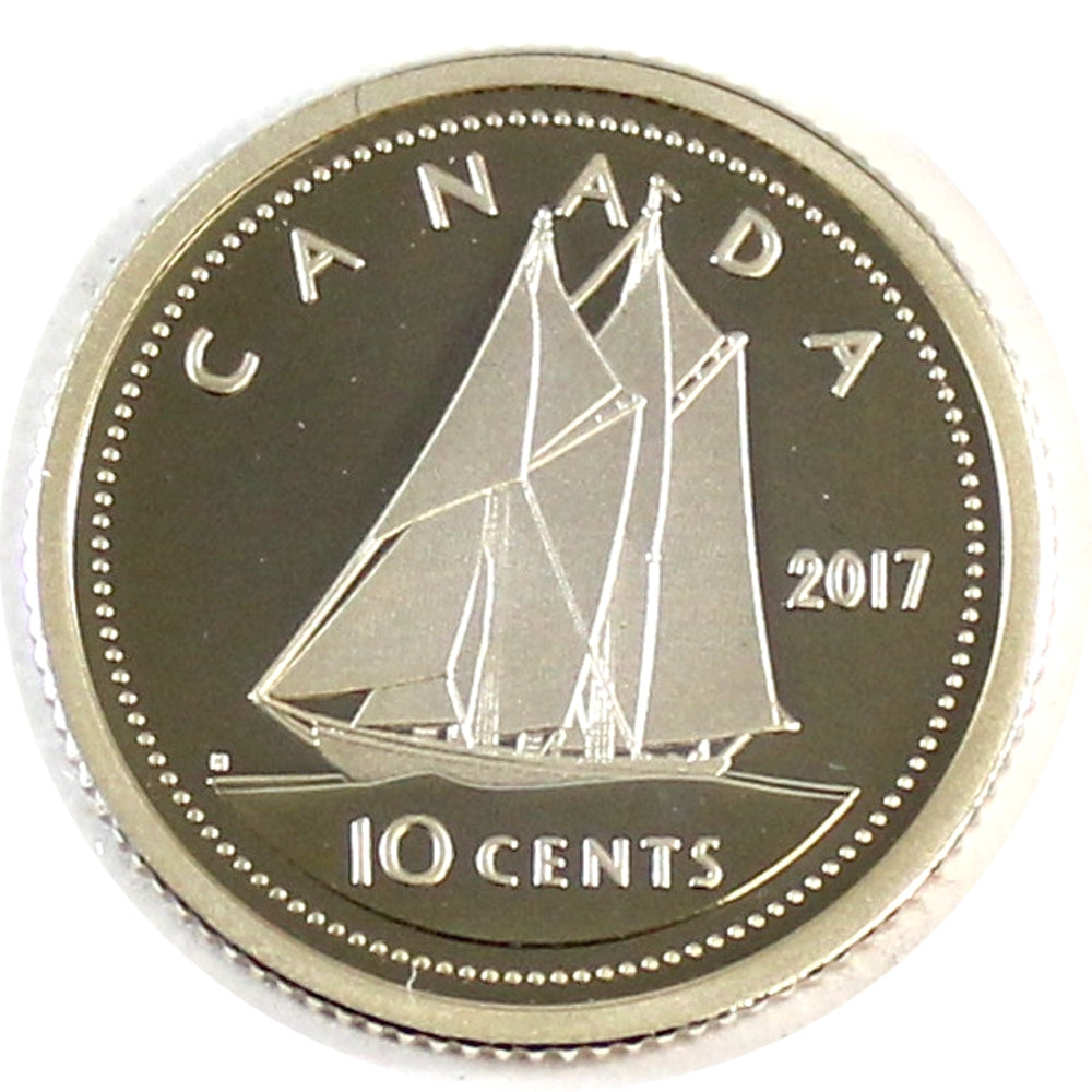 2017 Bluenose Canada 10-cents Silver Proof (No Tax)