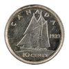 1939 Canada 10-cents AU-UNC Cameo (AU-55)