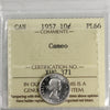 1957 Canada 10-cents ICCS Certified PL-66 Cameo