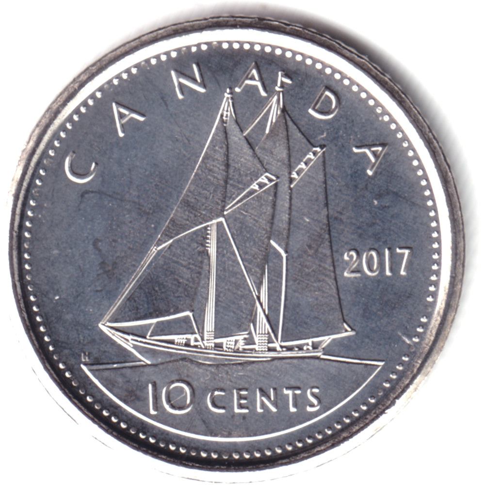 2017 Bluenose Canada 10-cents Brilliant Uncirculated (MS-63)