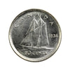 1938 Re-Engraved Canada 10-cents AU-UNC (AU-55) $