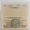 1888 Canada 10-cents ICCS Certified F-15