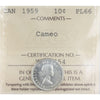 1959 Canada 10-cents ICCS Certified PL-66 Cameo
