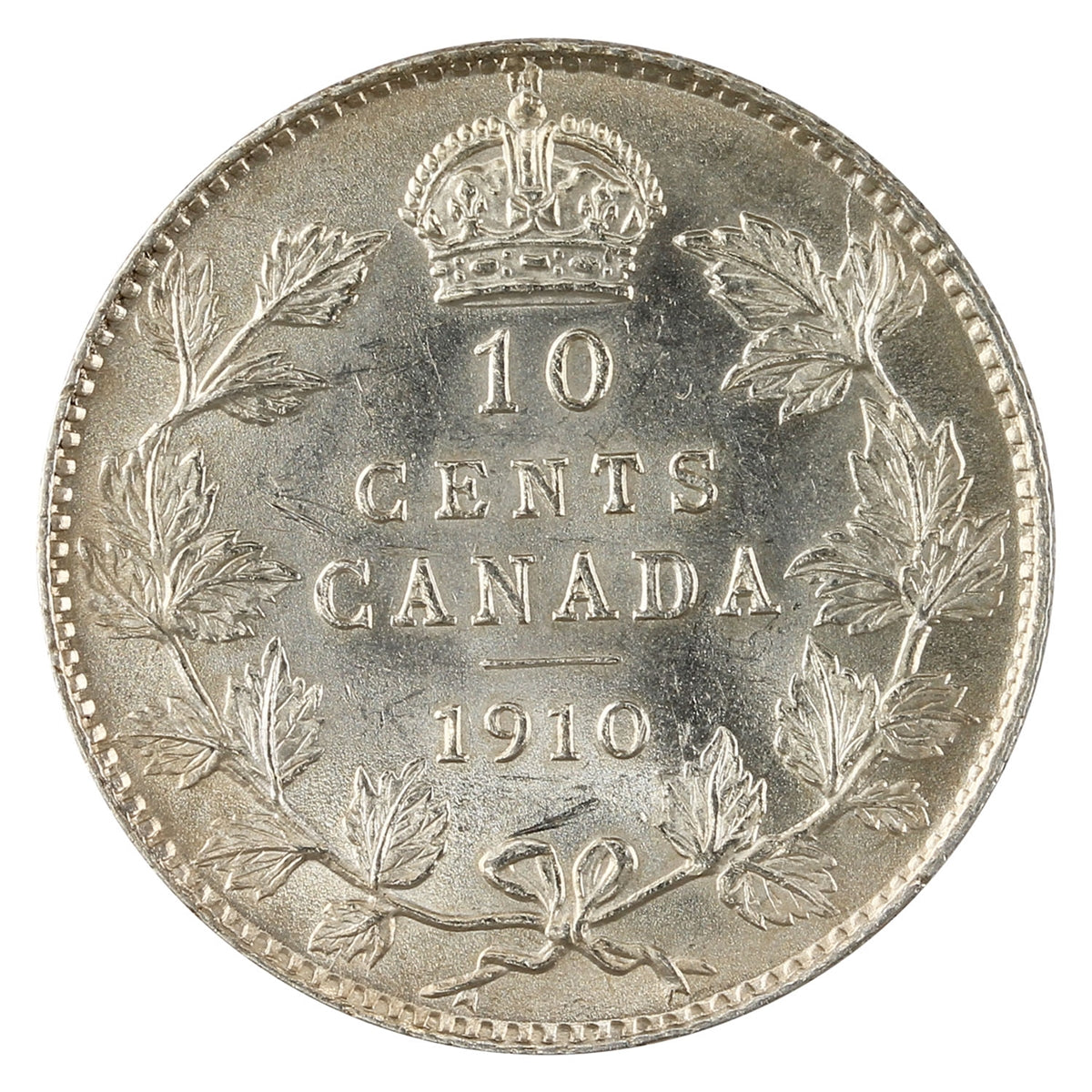 1910 Canada 10-cents Choice Brilliant Uncirculated (MS-64)
