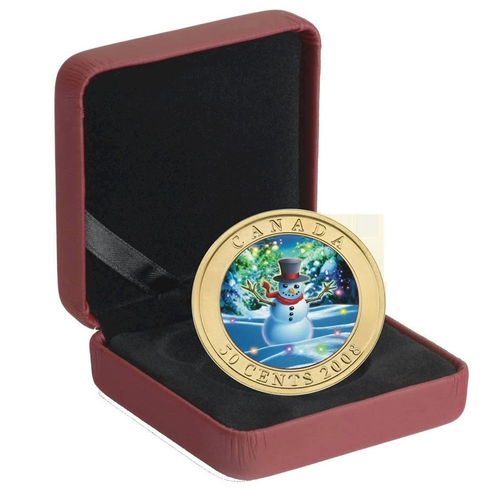 2008 Canada 50-cent Holiday Snowman Lenticular Coin