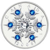 2008 Canada $20 Sapphire Crystal Snowflake Fine Silver