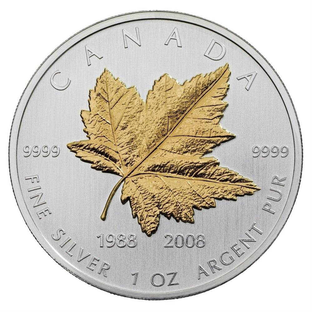 1988-2008 Canada $5 20th Anniversary Silver Maple Leaf (No Tax)