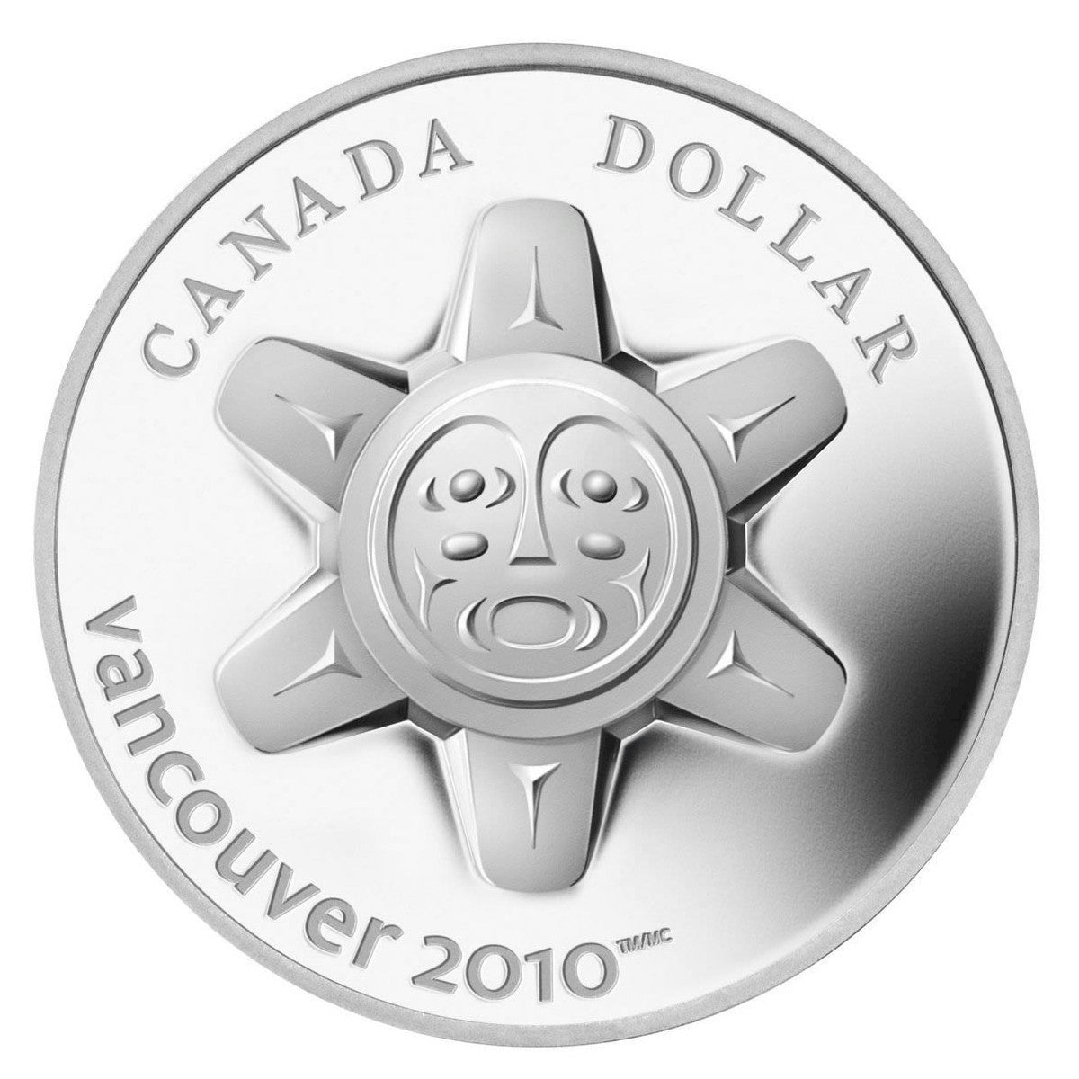 2010 Canada Limited Edition $1 The Sun Proof Sterling Silver Dollar - Toning