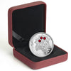 2010 Canada $20 Ruby Crystal Pinecone Fine Silver Coin