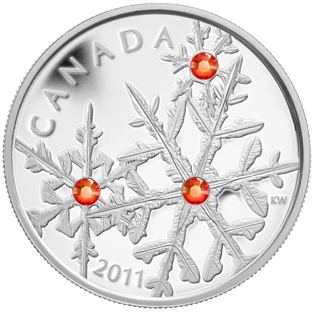 2011 Canada $20 Small Crystal Snowflakes - Hyacinth Fine Silver