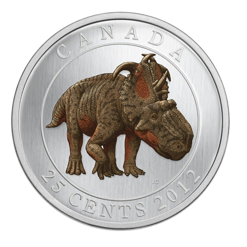 2012 Canada 25-cent Prehistoric Animals - Pachyrhinosaurus Lakustai