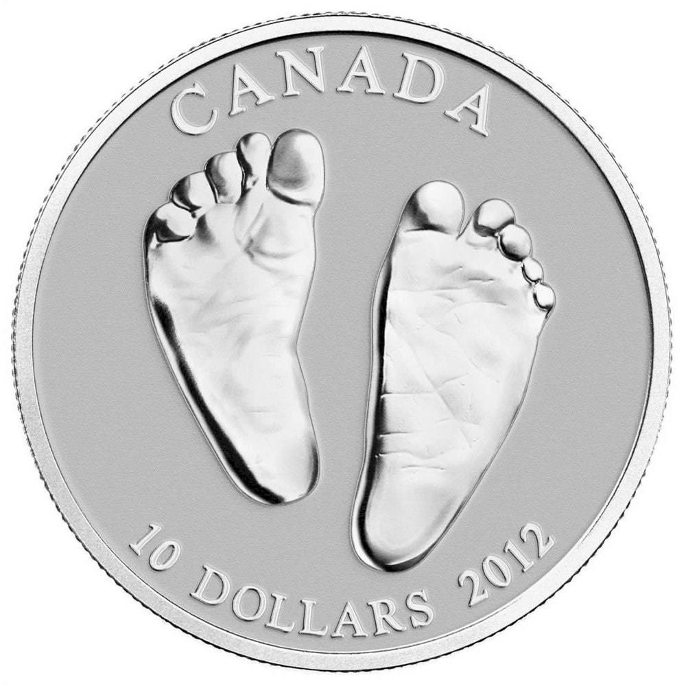 2012 Canada $10 Welcome to the World - Baby Feet Fine Silver (No Tax)