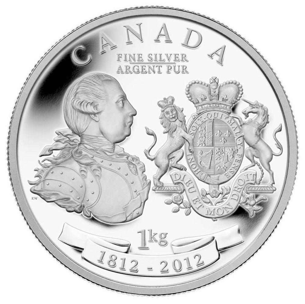 2012 Canada $250 King George III Peace Medal Silver Kilo (No Tax)