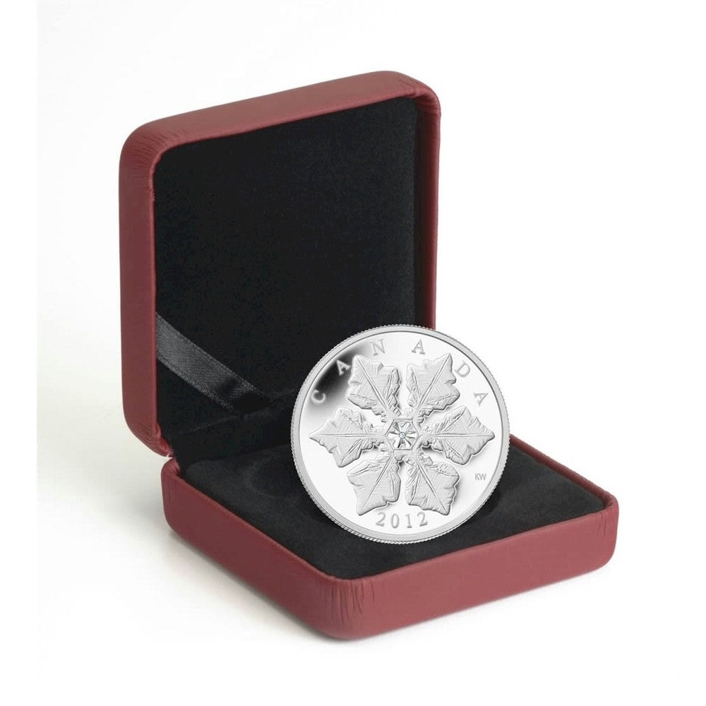 2012 Canada $20 Holiday Snowflake with Swarovski Crystal Fine Silver
