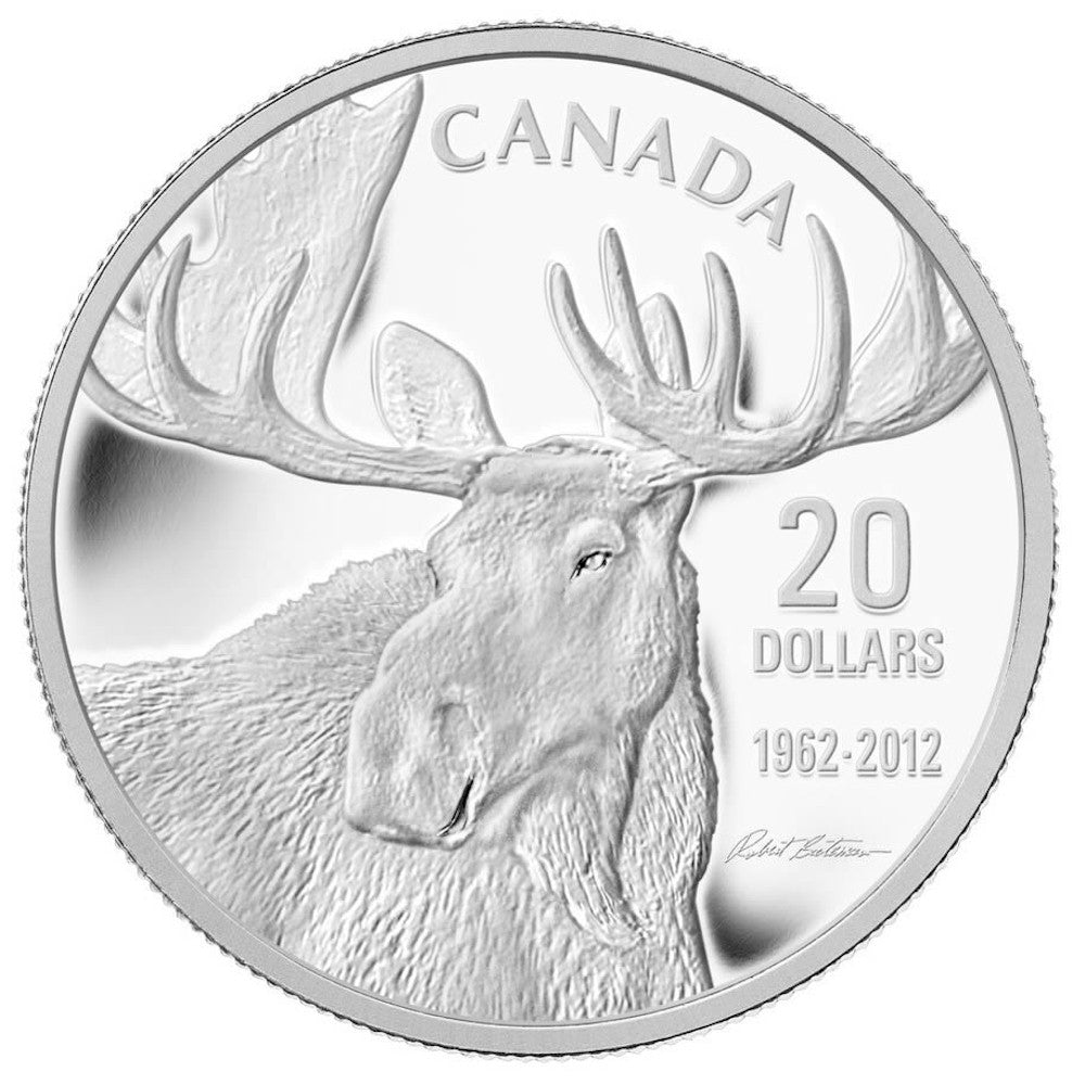2012 Canada $20 Bull Moose by Robert Bateman Fine Silver (No tax)
