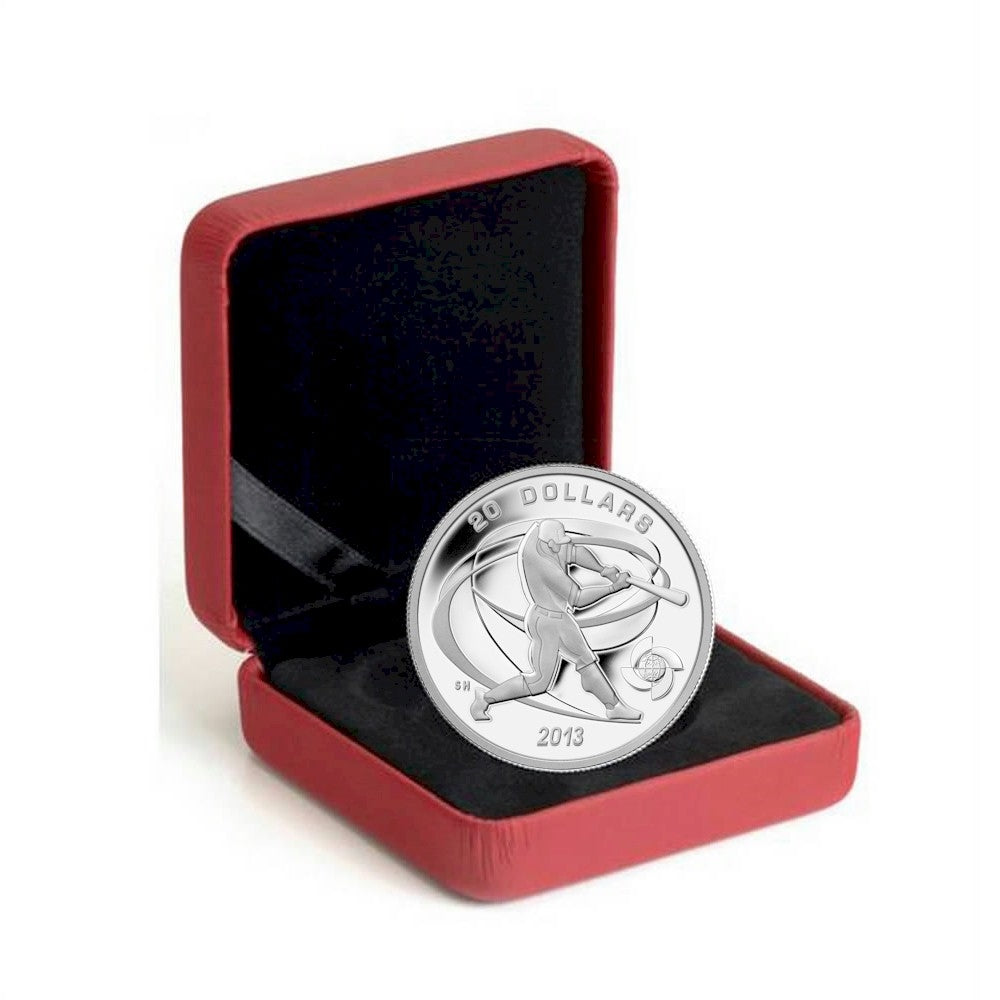 2013 Canada $20 Baseball - Hitter Fine Silver Coin (TAX Exempt)