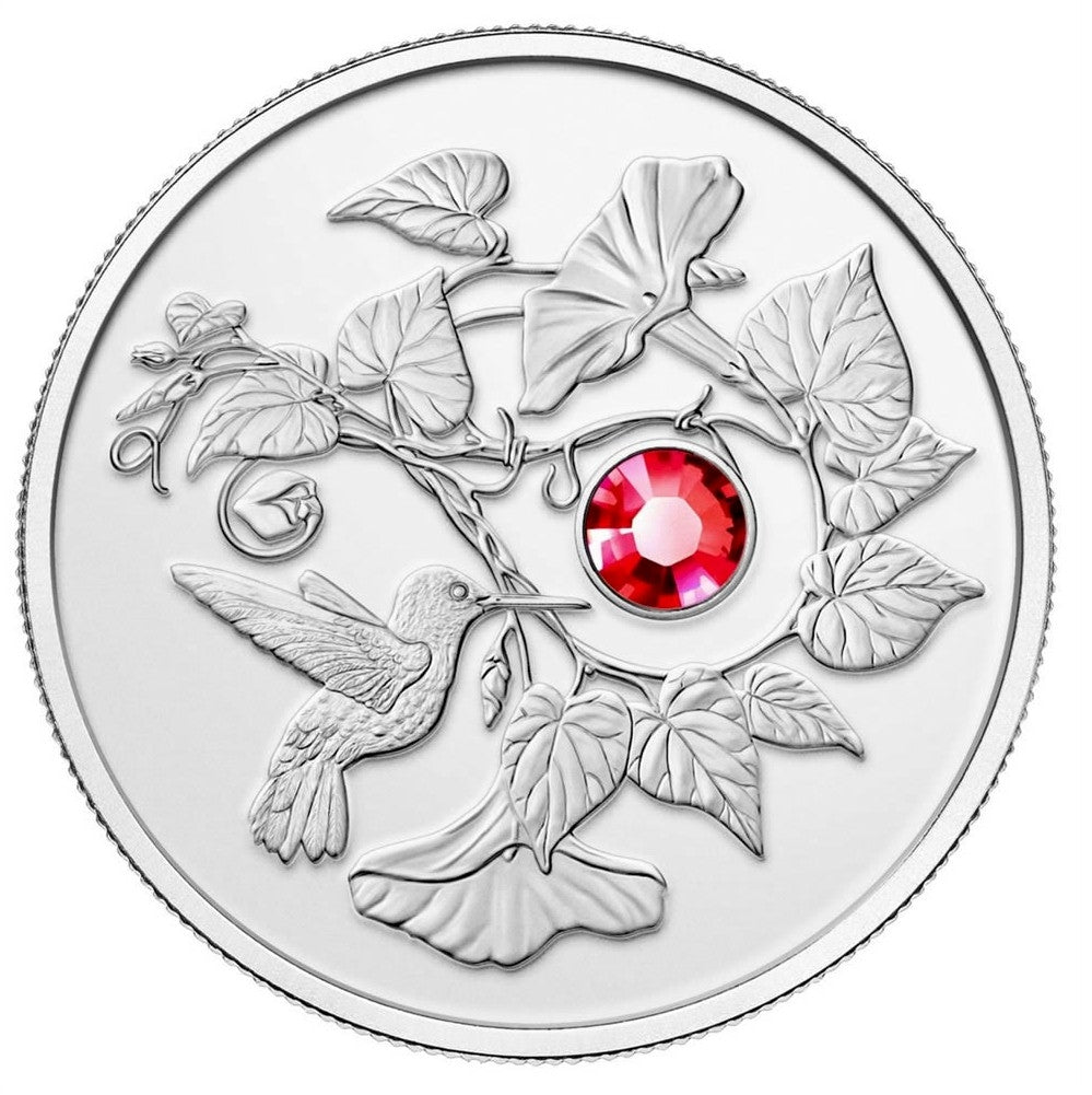 2013 Canada $3 Hummingbird & Morning Glory Fine Silver